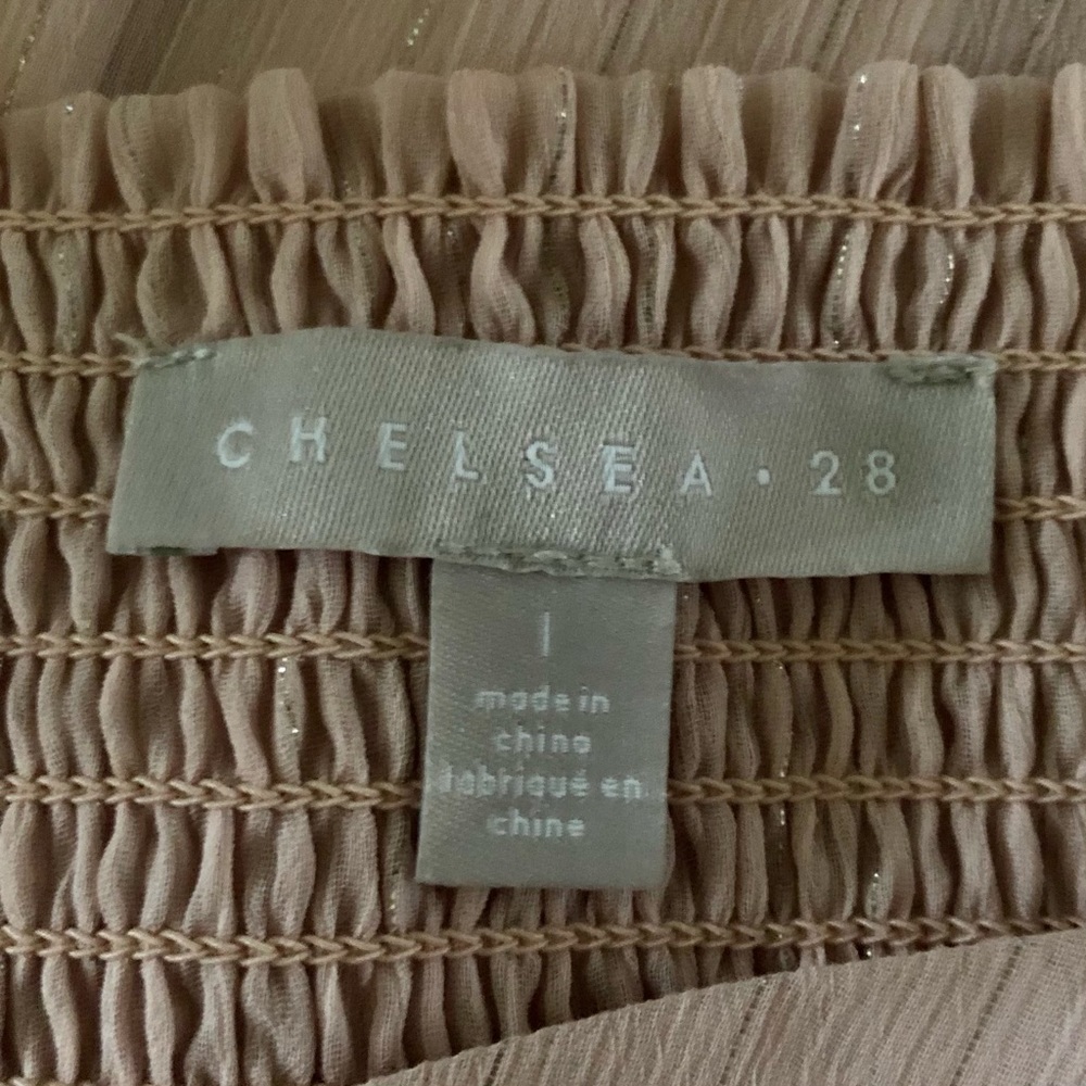 Chelsea28 Chiffon and Lace Dress in Pink Smoke Midi NWT - Picture 8 of 13